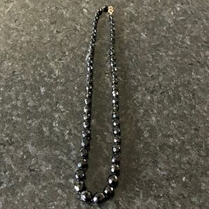 Elegant Black Beaded Necklace